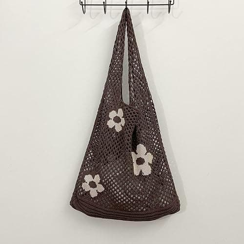 Hobo Tote Bag for Women - Contrast Color, Large Capacity, Knitted, Trendy thumbnail 3