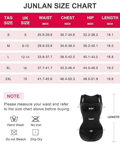 Junlan Shapewear Bodysuit for Women Tummy Control Full Body Shaper Seamless Shaping Leotard Tank Tops thumbnail 6