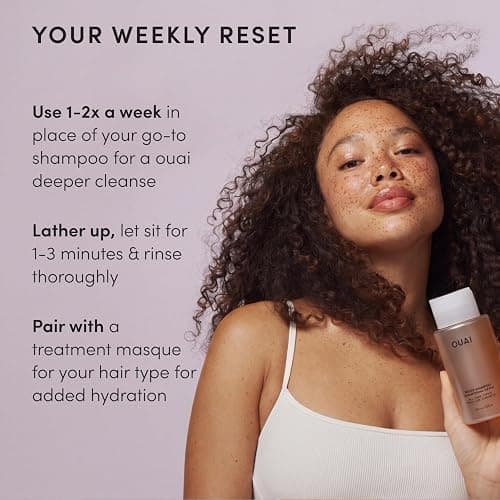 OUAI Detox Shampoo - Clarifying Shampoo for Build Up & Hard Water (16 oz) | Apple Cider Vinegar & Keratin for Clean, Refreshed Hair - Sulfate-Free Hair Care - For Dirt, Oil, Product and Hard Water thumbnail 7