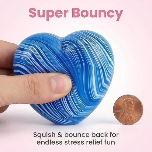 Xinbalove Love Shape Squishy Squeeze Toys, Anxiety Sensory Stress Hand Toys, Soft Heart Balls for Stress Relief, Classroom Prizes, Calming Adults Fidget Toys 3 Pack thumbnail 7
