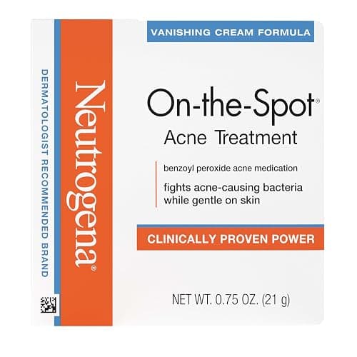 Neutrogena On-The-Spot Acne Spot Treatment Cream, 0.75 oz | 2.5% Benzoyl Peroxide, Gentle Blemish Medicine, Acne-Prone Skin, Vanishing Formula, Clinically Proven Day-1 Results thumbnail 4