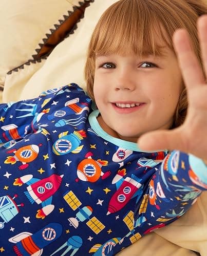 babee Reshinee Bamboo Viscose Toddler Pajamas Boys Girls Baby 12M-8Y Pjs Sets Kids 2pcs Long-Sleeve Snug fit Sleepwear thumbnail 8