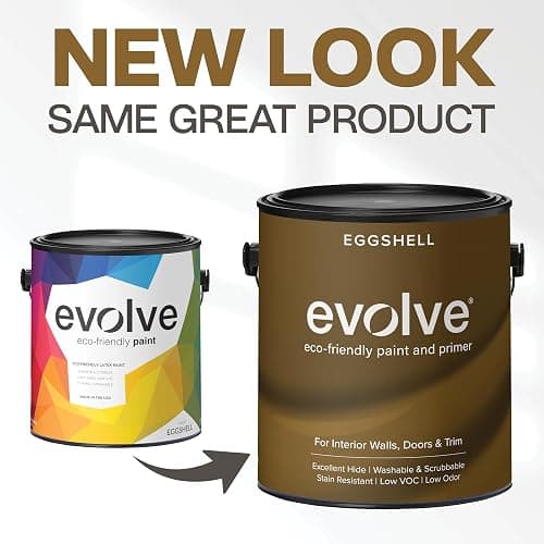 EVOLVE Interior Paint & Primer, Eggshell (Pale Blue), 1 Gallon – One-Coat Coverage, Excellent Hide, Low VOC, Low Odor, Washable Paint for Walls, Doors & Trim thumbnail 3
