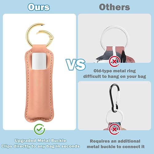 HEYSKAY Chapstick Holder Key Chain Lipstick Holder Lip Balm Holder Keychain | Stocking Stuffers Gift, Compatible with Chapstick, Lip Balm and Lipstick, Bag Charm Accessories, Gifts for Women Friend thumbnail 5