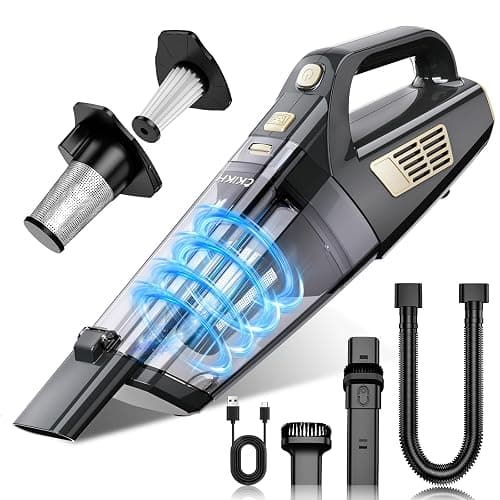 CKIKH Handheld Vacuum Cordless, 15000PA Strong Suction Hand Held Car Vacuum Cleaner Portable with Multi-Nozzles & Washable Filter, Lightweight Rechargeable Vacuum Cleaner for Home, Car, Office, Pets - Image 1