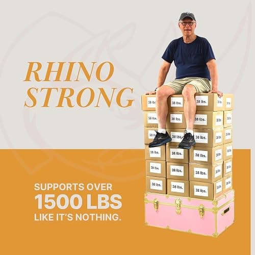 Rhino Trunk & Case Spellbinding Pink Trunk with Gold Hardware & Monogram Customization - 30"x17"x13" Footlocker for College Dorm, Summer Camp, Decorative Bedroom Treasure Chest, Keepsake Storage Box thumbnail 6
