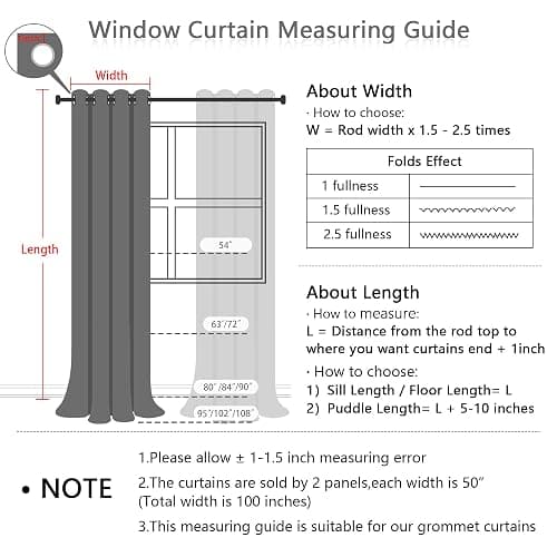 MYSKY HOME 100% White Blackout Curtains for Living Room Bedroom 84 Inches Long Total Light Blocking Drapes for Girls Room Thermal Insulated Curtains with Pom Pom Sheer Grommet Set of 2, 50W x 84L thumbnail 2
