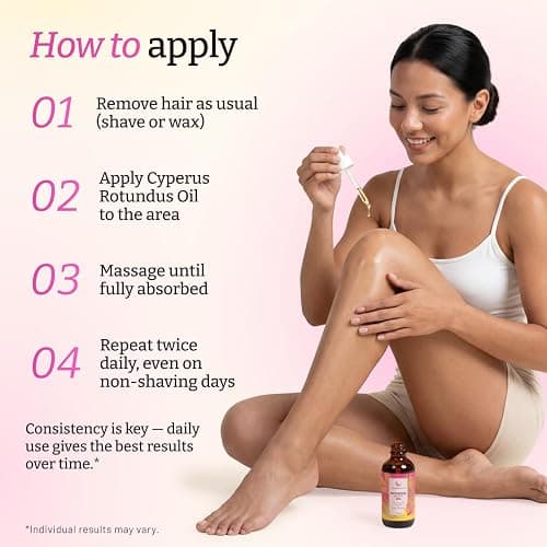 Caramela Beauty Cyperus Rotundus Oil, 60ml After-Shave and Post-Wax Moisturizer, Botanical Body Oil with Jojoba, Rosehip and Sweet Almond Oils for Silky Smooth Skin, All Skin Types thumbnail 5