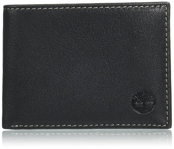 Timberland Men's Genuine Leather Passcase Security RFID Wallet - Image 1