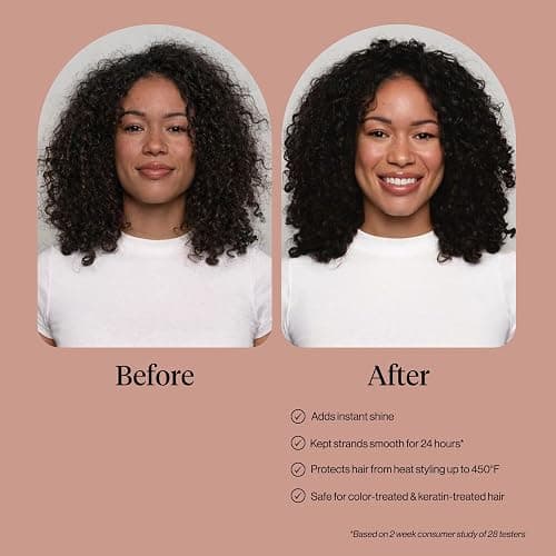 Kitsch Frizz Control Hair Serum - Lightweight Anti Frizz Serum for Curly Hair with Heat Protection | Adds Glossy Shine, Smooths Flyaways & Safe for Color Treated Hair - 2.3oz thumbnail 4
