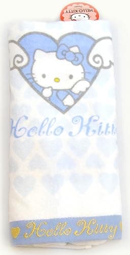 Hello Kitty Lovely Towel Set 2pcs 31.5X15.7 100% Cotton Bath Shower Pink Blue thumbnail 3