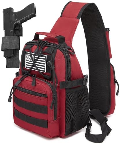 ATBP Small Tactical Holster Sling Backpack Accessories Shoulder Pouch Water Bottle & Radio Holder Crossbody Bag for Men - Image 1