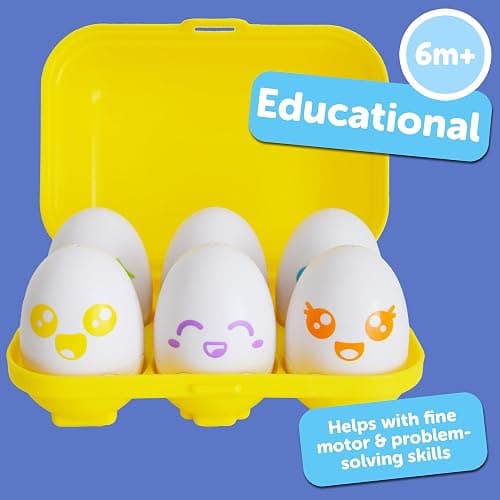 TOMY Toomies Hide & Squeak Eggs Toddler Toys - Matching and Sorting Games - Toddler Sensory Toys for Hand Eye Coordination and Color Recognition - Ages 6 Months and Up thumbnail 7