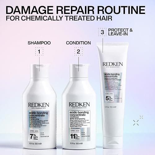 Redken Acidic Bonding Concentrate Leave In Conditioner - Hair Repair Treatment For Weak & Damaged Hair, Bond Building & Strengthening, Smooths & Provides Heat Protection thumbnail 9