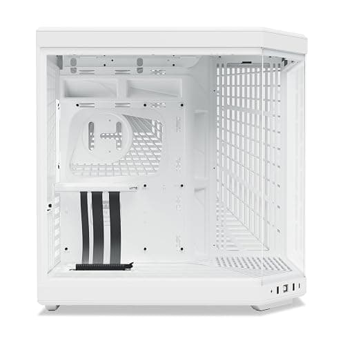 Hyte Y70 Upgraded Modern Aesthetic Dual Chamber Panoramic Tempered Glass Mid-Tower ATX Computer Gaming Case with PCIE 4.0 Riser Cable Included, Snow White (CS-HYTE-Y70-WW) thumbnail 3