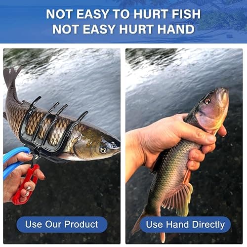 Mirfane 3 Claw Fish Gripper, 2026 Upgraded Metal Fishing Pliers Gripper, Multifuctional Fish Grippers for Fishing, Fish Grabber Tool for Most Freshwater Fish and Crab thumbnail 4