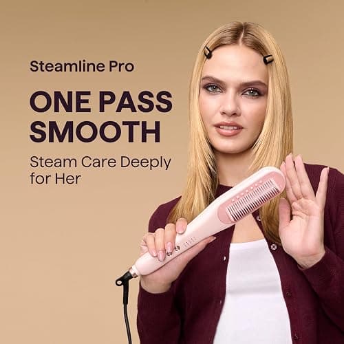 Wavytalk Pro Steam Hair Straightener Brush, Steamline Pro 3 in 1 Straightening Brush, Steam Reduces Damage, Nourishes Hair, and Expedites Straightening thumbnail 2
