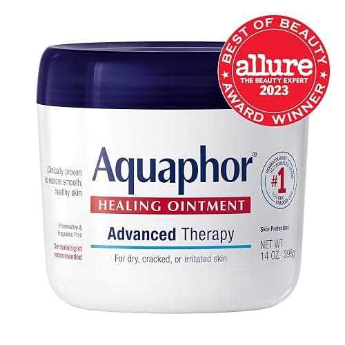 Aquaphor Healing Ointment, Advanced Therapy Skin Protectant, Multi-Purpose Healing Ointment and Body Moisturizer, For Dry, Cracked Skin, Minor Cuts and Burns, 14 Oz Jar thumbnail 4