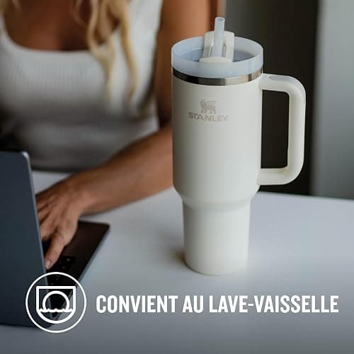 STANLEY 1913 Quencher H2.0 FlowState Mug Isotherme avec Paille 1.2L - Froid Pendant 11 Heures - Glacé Pendant 48 Heures - Thermos Lavable au Lave-Vaisselle - Gourde Inox Sans BPA - Cream Tonal thumbnail 8