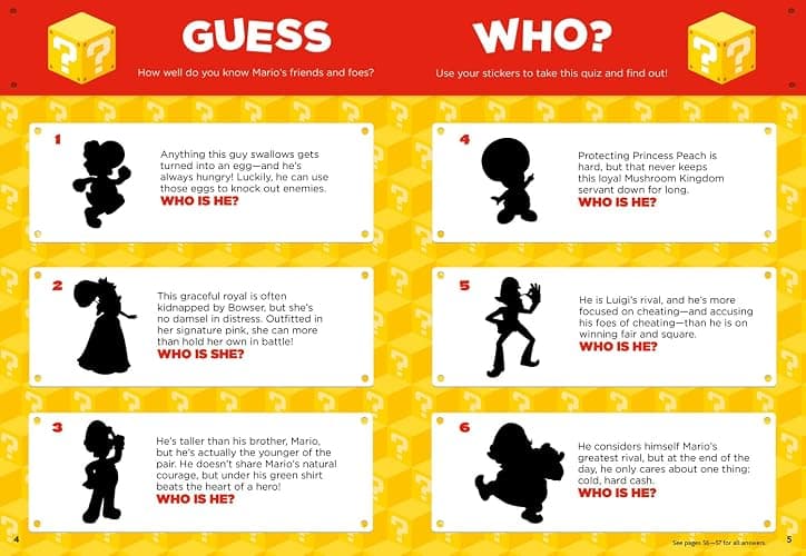 Super Mario Official Sticker Book: An official Mario sticker activity book – perfect for kids and fans of the video game! thumbnail 3