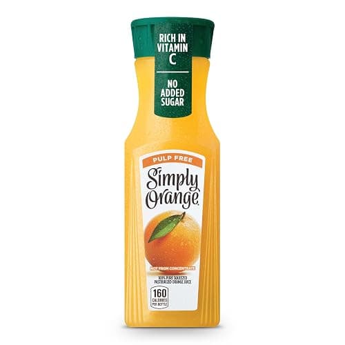 Simply Orange Juice Pulp Free, 11.5 Fl Oz Bottle - Image 1