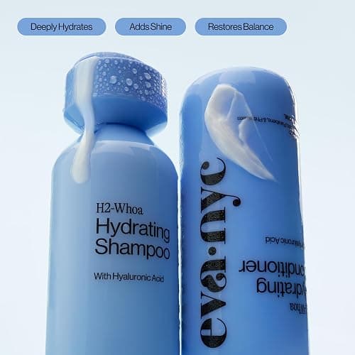 Eva NYC Hyaluronic Acid Hydrating Shampoo and Conditioner Set - Add Moisture + Shine - Restore Hydration + Soften - All Hair Types - Gentle Cleanse, High Lather - Jasmine Scent - 10 floz (Pack of 2) thumbnail 5