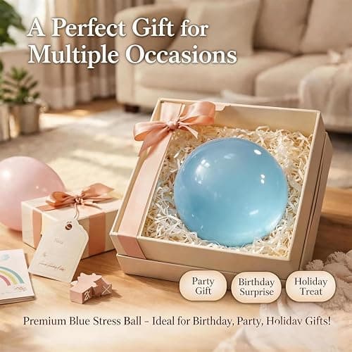Coconut Oil Squishy, Coconut Oil Slow Rising Squeeze Stress Ball Clear Jelly Bubblegum Texture Coconut Oil Squishy Toy (Blue) thumbnail 8