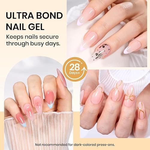 Beetles Solid Nail Glue Gel for False Tips, 15g UV Gel Nail Glue | Strong Adhesion for Clear Press on Acrylic Tips, Hard Gel 3D Sculpting for Nail Art UV Light Cured thumbnail 2