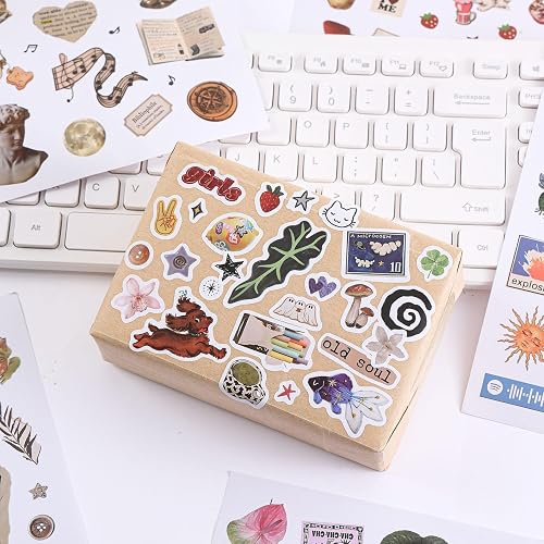 1300+ Kawaii Journal Sticker Book for Adults, Cute Korean Style Foodie & Dream Washi Stickers, Repositionable Journal Stickers & Scrapbook Stickers for DIY Craft（Time Regained） thumbnail 7