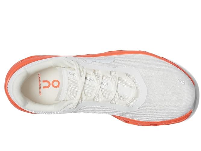 On Women's Cloudmonster Sneakers - 11 - White/Flame thumbnail 2