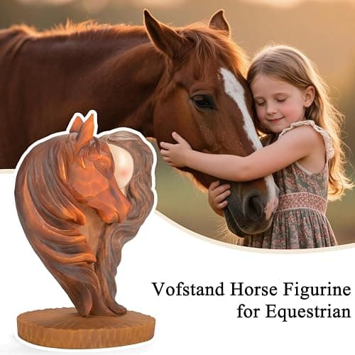 Horse Gifts for Girls Women - Horse Stuff Gifts for Horses Lovers Women Sculpted Hand-Painted Resin Figurine Cowgirl Equestrian Memorial Gift thumbnail 5