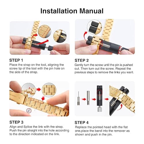 STIROLL Thin Replacement Band Compatible for Apple Watch 38mm 40mm 41mm 42mm(Series 11 10), Stainless Steel Metal Wristband Women Men for iWatch Ultra SE Series 9 8 7 6 5 4 3 2 1, Gold thumbnail 4