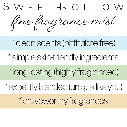 SweetHollow Vanilla + Coconut Sugar Fine Fragrance Mist, Scented Perfume Body Spray with Clean Ingredients, Sweet Dessert Scent, Infused with Essential Oil thumbnail 3