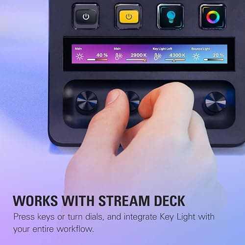 Elgato Key Light - Professional 2800 lumens Studio Light with desk clamp for Streaming, Recording and Video Conferencing, Temperature and Brightness app-adjustable on Mac, PC, iOS, Android thumbnail 7