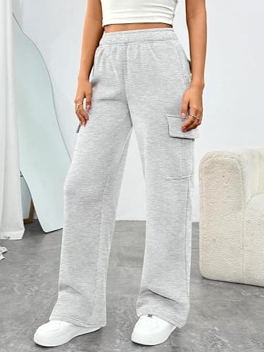 Trendy Queen Womens Sweatpants Wide Leg Cargo Barrel Baggy Pants Joggers Fall Clothes Work 2025 Travel Outfits thumbnail 2