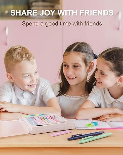 Ponditni 20PACK Mechanical Pencil, 8Pcs 0.5 0.7mm Mechanical Pencils Set With Eraser and 480 Pcs Refills, Cute Colored Preppy School Supplies Gift for Girls Writing - Come With Custom Case thumbnail 9