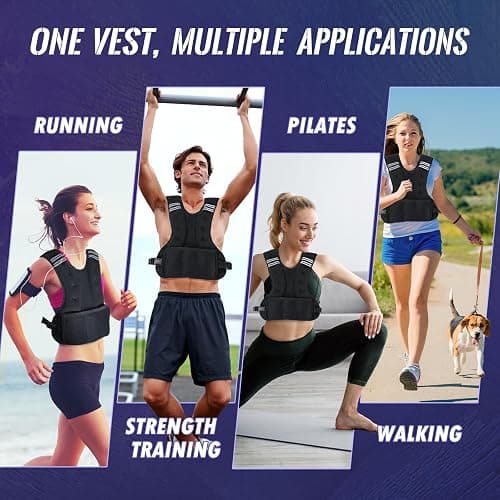 Weighted Vest, Adjustable Weight Vest for Men and Women, Iron Sand Weight Vests for Running Training Crossfit Calisthenics Jogging Walking Gym Strength Training thumbnail 8
