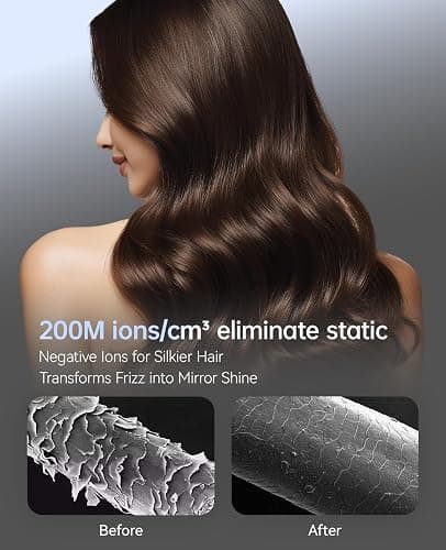 Hair Dryer with Diffuser, CONFU Blow Dryer for Curly Hair for Women Men, 21000PRM Travel Hair Dryer, Portable Lightweight Fast Drying Negative Ion Hairdryer for Home & Travel thumbnail 4