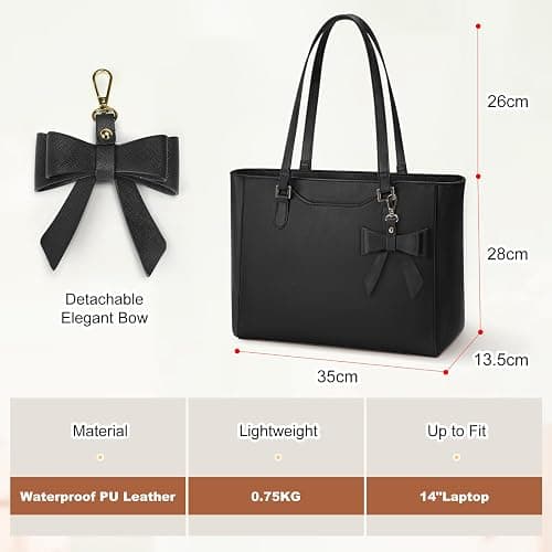 KTMOUW Handbags for Women Large Capacity PU Leather Tote Bags for Women with Zip, Shoulder Bag Ladies Handbag Tote Bag for School Work Travel Shopping Black thumbnail 2