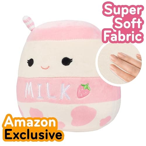 Squishmallows Original 8-Inch Amelie The Strawberry Milk - Official Jazwares Plush - Collectible Soft Squishy Food Stuffed Animal Toy - Gift for Kids, Girls & Boys thumbnail 2
