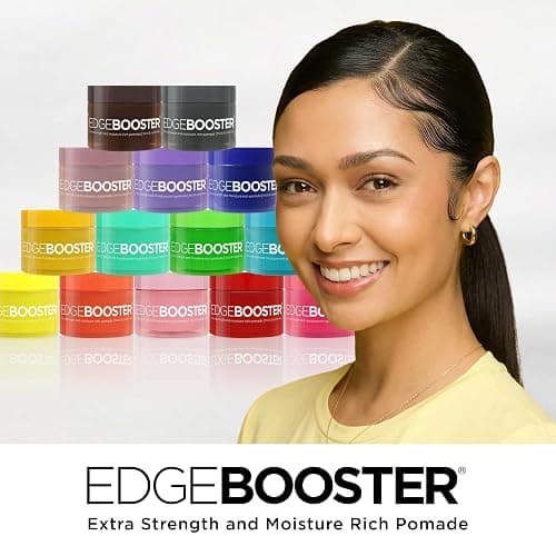 Style Factor Edge Booster Extra Strength & Moisture Rich Pomade | Strong Hold Edge Control Gel with Natural Beeswax for Thick & Coarse Hair | High Shine, Non-Greasy Styling | Pink Sapphire, 3.38 oz thumbnail 2