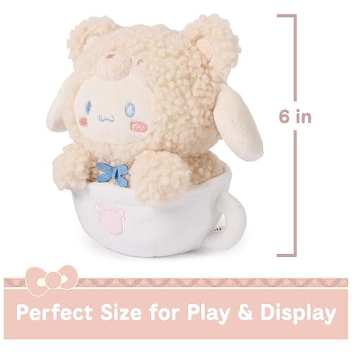 GUND Sanrio Official Hello Kitty and Friends Cinnamoroll Café Latte Teddy Bear Plush, Collectible Plush Toy, Stuffed Animal for Ages 1 and Up, 6” thumbnail 2