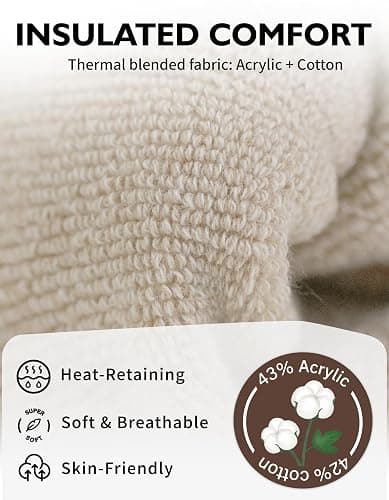 CLOSEMATE Womens Thick Full Cushioned Thermal Warm Boot Socks for Winter 3 Pairs thumbnail 5