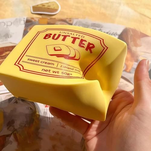 Slow Rising Butter Squishy Toy, Super Soft Butter Stick Slow Rise Squishy, Sticky Butter-Shaped Stress Toys, Realistic Food Squeeze Fidget Toys for Relief Anxiet-y , Squeeze Fidget Toy for Kids thumbnail 2