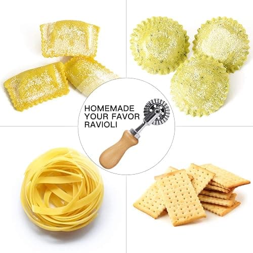 Fusiontec Pastry Wheel Cutter - Pasta Cutter Wheel - Ravioli Crimper Cutter Wheel for Home and Kitchen Use, 1.3inch thumbnail 7