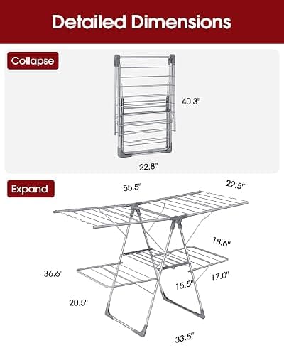 Sakugi Foldable Laundry Drying Rack thumbnail 3