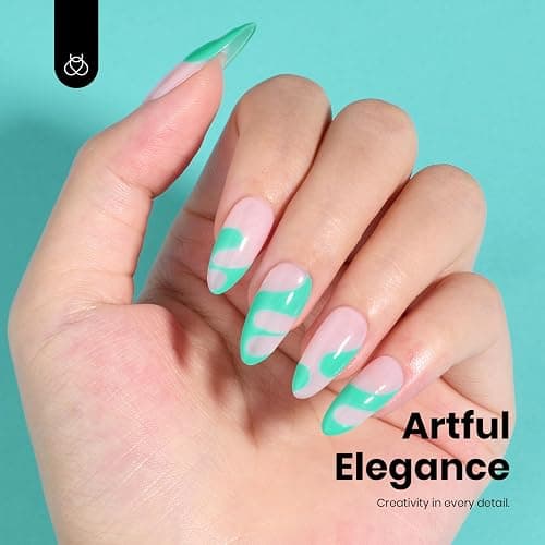 Beetles Green Teal Gel Nail Polish - Hema-Free Turquoise Mint Green Soak Off Gel Polish Island Reverie for DIY Manicure Salon 0.5Oz thumbnail 5