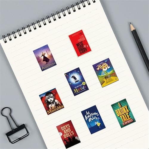 50PCs Broadway Pack Stickers,Classic Musical Play Sticker, Broadway Musical Vinyl Waterproof Decals for Laptop,Journal,Water Bottle,Wall,Theater,Dorm Deal, Poster Set Stickers for Kids,Teens,Girls thumbnail 3