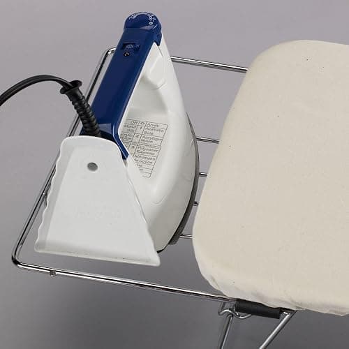Household Essentials Tabletop Ironing Board, Compact Ironing Board with Iron Rest, Includes Door Hang, Perfect for Dorms and Small Spaces, 12 x 30", Silver thumbnail 6