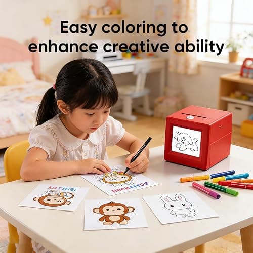 JUMP HERO Smart AI Voice Sticker Maker Machine,Mini Sticker Printer for Kids, Inkless Portable Thermal Sticker Printer Box with Photo Printing, DIY Label Maker for Scrapbooking, Crafts, Gift Wrapping thumbnail 4